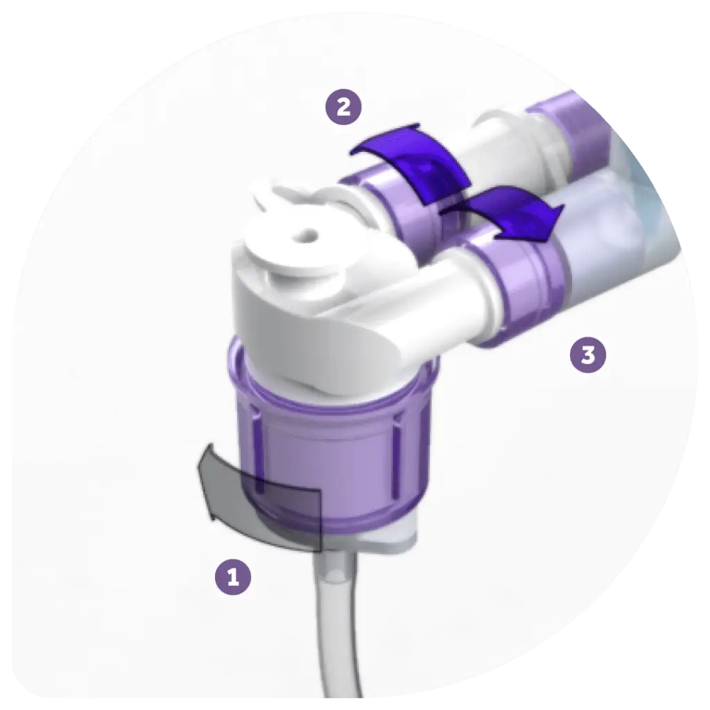 Swivel Y Piece circuit for use in Armstrong Medical repiratory devices.