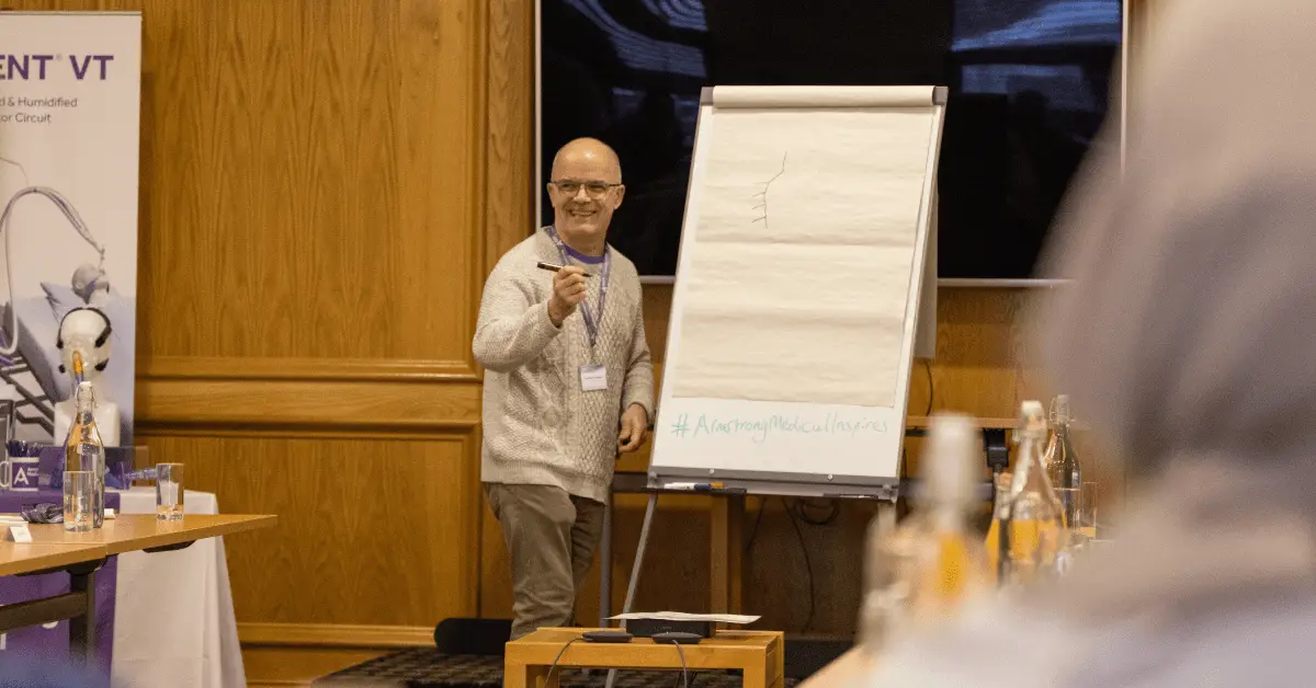 Critical Care Practitioner presenting to a room