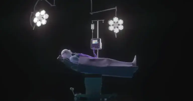 Rendering of a patient receiving POINT via the AquaVENT FD140i