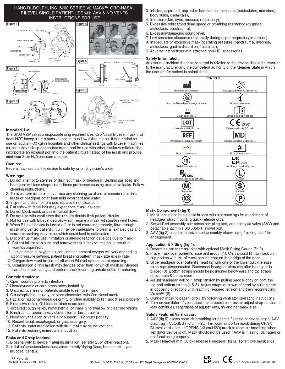 691275 L 2023 07 01 6700 IFU Yellow Single Use pdf Eakin Healthcare