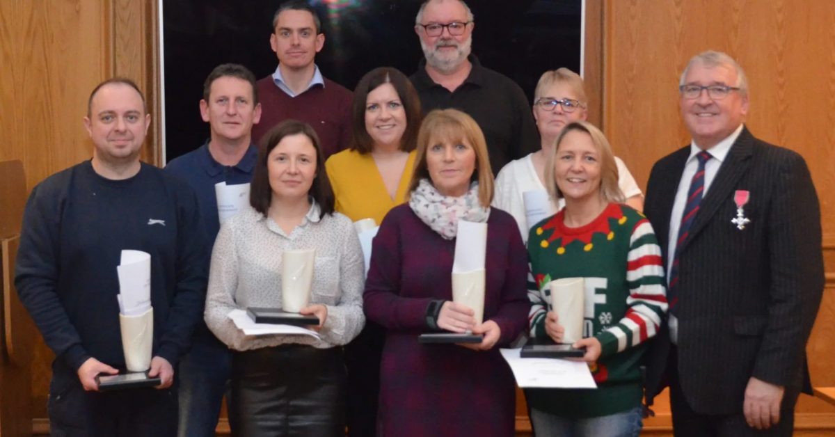 Long service award winners at Armstrong Medical