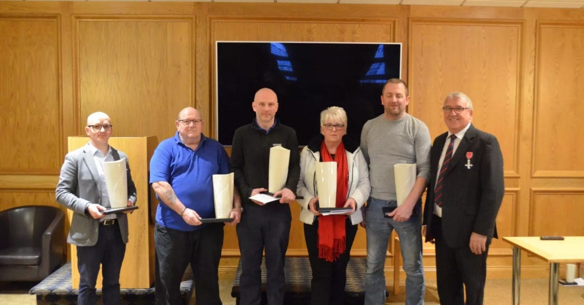Long service award winners at Armstrong Medical