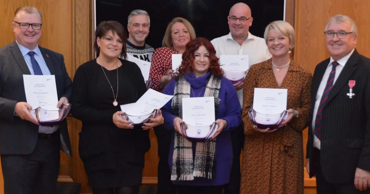 Long service award winners at Armstrong Medical
